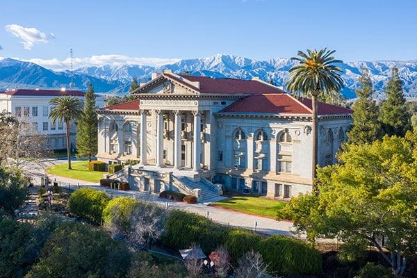 Campus and Building with Mountains